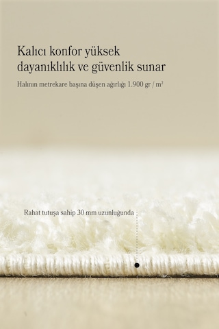 Modern Desensiz Krem Halı Salon Halısı Oturma Odası Halısı Çocuk Halısı Yumuşak Halı Yuvarlak Krem