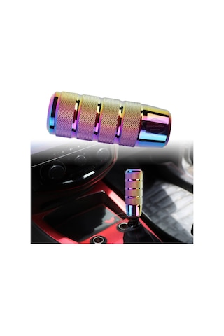 Üniversal 9.5 Cm Jdm Metal Spor Görünümlü Vites Topuzu Aparatlı Alüminyum Alaşım Otomatik-manuel Yarış Vites Kolu Bukalemun Neo Krom 00 Şüscaroto Aksesuar Diğer