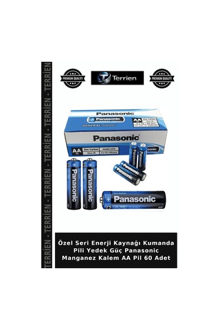 Özel Seri Enerji Kaynağı Kumanda Pili Yedek Güç Panasonic Manganez Kalem Aa Pil 60 Adet