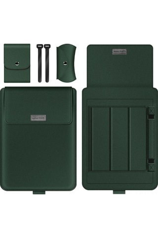 Moveevo Ergonomik Dizüstü Bilgisayar Stantlı Çantası - Huawei Mate 14,  Mac 15.6, 13/14 İnç Evrensel - Korumalı, Organize Edici, Pembe Renkli