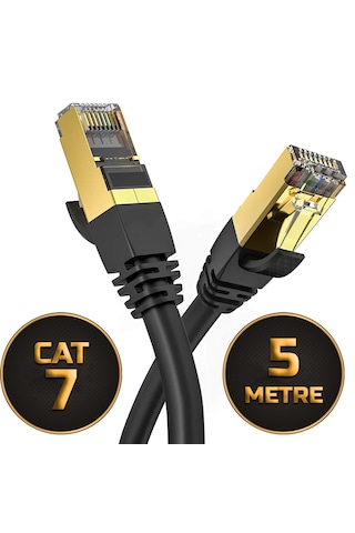 5 Metre Cat 7 Ethernet Kablosu 10 Gigabit/s 600 Mhz Premium Meta
