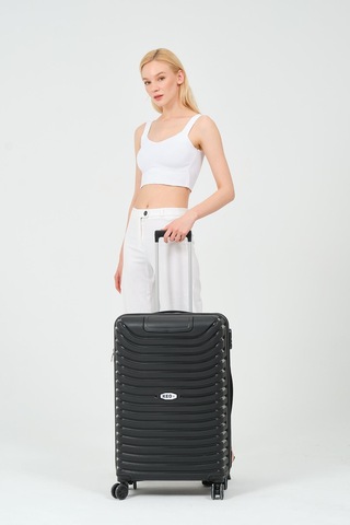 Keo-plus Siyah Orta Boy Silikon Kırılmaz Pp Valiz Siyah