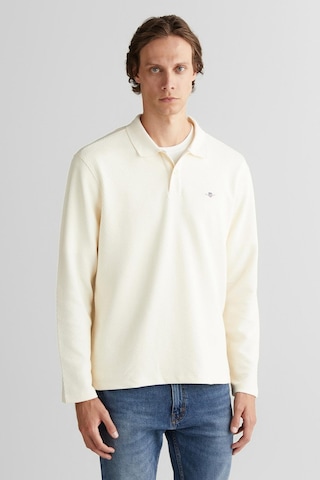Gant Jakarlı C Yakalı Erkek Krem Uzun Kollu T-shirt-11286 Krem