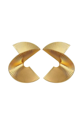 Moveevo Glamgeo Çelik Punk Küpe Seti - 12 Çift Altın/gümüş, Jenerik Zirkonyalı, Günlük & Özel Davetler İçin Stile İmza Atın Gold