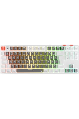 Rampage Yoru Tkl Pro Gri/beyaz 2.4ghz+bt5.0+type-c 5 Bağlantı Out