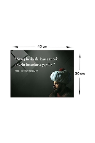 Decorita Fatih Sultan Mehmet | Fsm Cam Tablo | Savaş Ve Barış