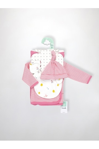 Sezgibaby Duru 5'li Yenidoğan Kız Hastane Çıkışı Hediye Seti Pembe