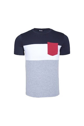 T8592 Dewberry Erkek T-shırt-açık Lacivert Açık Lacivert