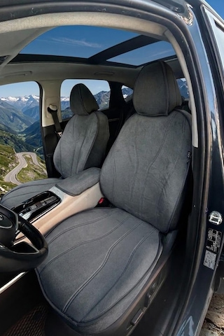 Bod Hyundai Tucson 2021-sonrası Koltuk Kılıfı Araca Özel Airbag Uyumlu Koltuk Koruyucu Luvi Serisi Fume