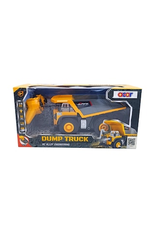 Kamyon 1:18 Ölçek 9 Kanallı Uzaktan Kumandalı Damperli Kamyon Sarı