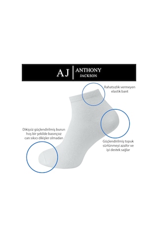 10 Çift Kutulu Bambu Premium Bay-bayan Patik Çorap - Bilek Boy Kısa Spor Koşu Ve Yürüyüş Çorabı