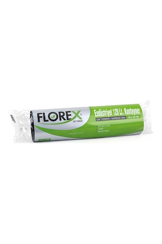 Florex Endüstriyel Konteyner Çöp Torbası 20 Adet Siyah 90 x 125 CM 120 L