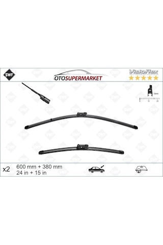 Vw Polo 5 6R/6C Ön Silecek Seti Muz Tipi 2010-2017 Swf