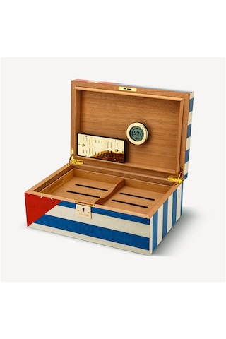 Lubinski Cedar Puro Kutusu Humidor Cuba Flag 50s