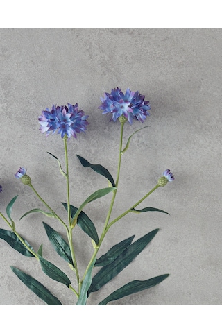 English Home Cornflower Tek Dal Yapay Çiçek 64 Cm Mavi Mavi
