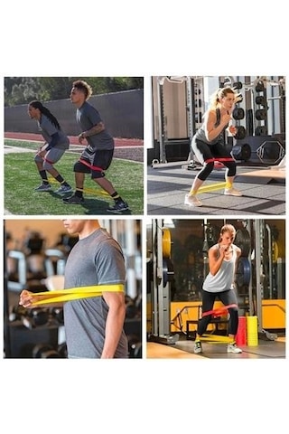 Buffer 5li Egzersiz Direnç Bant Seti Pilates Crossfit Ekipmanları