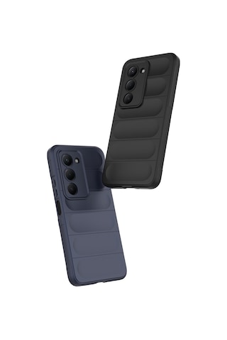Subutu Redmi 15 Kılıf Esnek Tpu Oyuklu Arka Yüzey Tasarımlı Sbt Etnik Silikon Kapak - Koyu Yeşil Yeşil