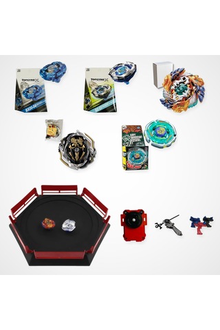 Beyblade Karışık Seri Set 5 Beyblade 3 Fırlatıcı 1 Arena - Bx00-04, Bx-01, B-122, B-150, Bb71