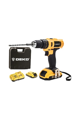 Deko 24V 5 Ah Li-ion Çift Akülü Darbesiz Şarjlı Vidalama Sarı
