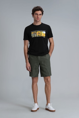 Lufian Erkek June Modern Grafik T-shirt 111020192 Siyah