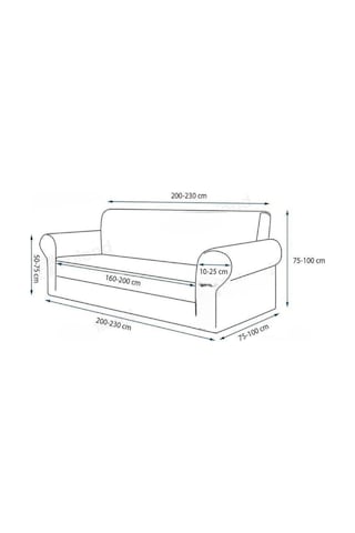 StarMall Lastkli Yikanabilir Karedesen 3 kişili Koltuk Örtüsü kanepe, çekyat Kılıfı Antrasit