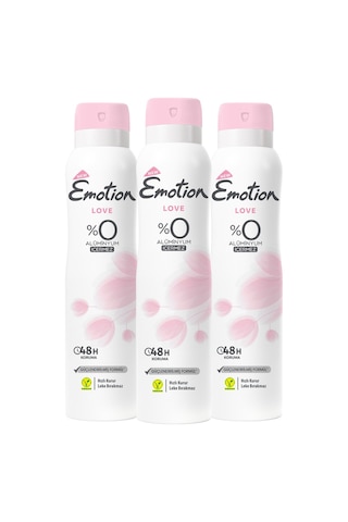 Emotion Love Kadın Sprey Deodorant  3 x 150 ML