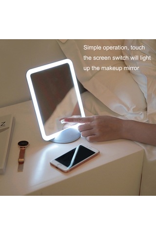 Sones Flydee Fd008-1 Taşınabilir Led Makyaj Aynası Braketli Duvara Asılı Dikey Çift Amaçlı Makyaj Aynası Mavi