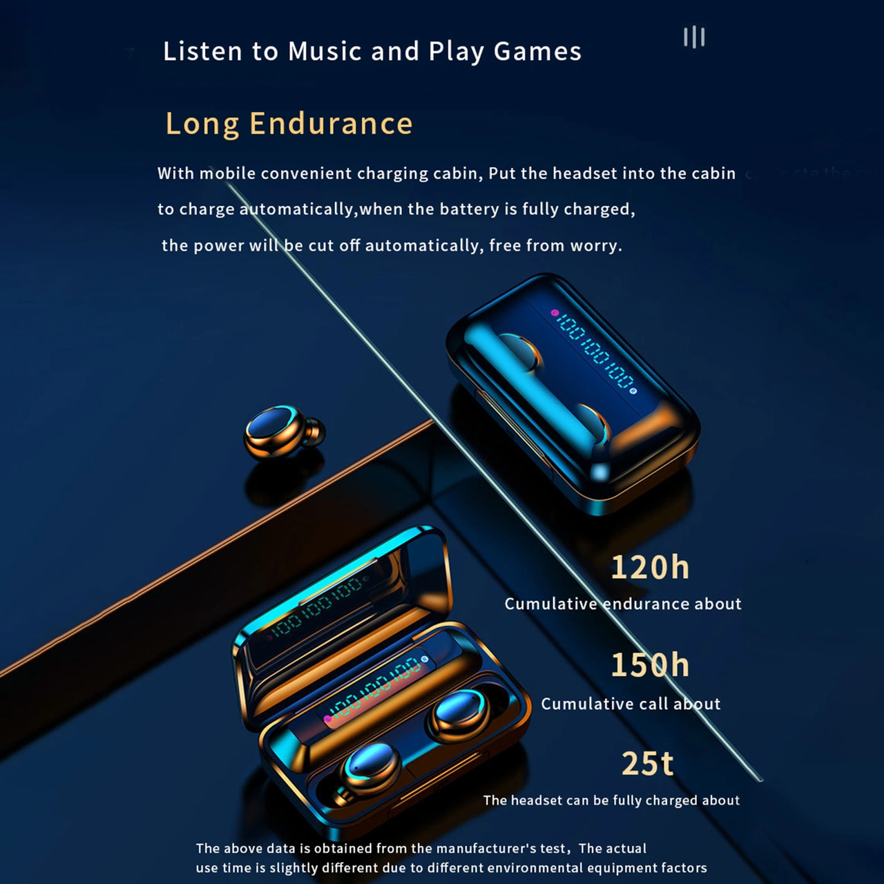 Moveevo Bt5.0 Siyah Bluetooth Kulaklıklar: Otomatik Eşleşme, Mikrofonlu Hd Konuşma, Akıllı Gürültü Engelleme, Powerbank Özelliği, Su Ve Ter Dayanıklı Model: Kulaklık Modeli