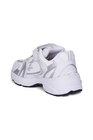 Nstil Günlük Unisex Çocuk Spor Ayakkabı Cırtlı Lastik Bağcık Desenli Rahat Hafif Taban Sneaker 180c Gümüş