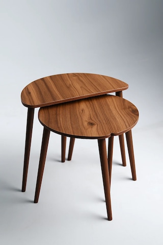 Roma 3'lü Zigon Sehpa %100 Mdf Yarım Ay Ahşap/urartu