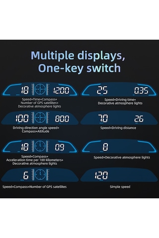 Ultron G3 Dijital Hud Unıversal Araç Gps Hız Göstergesi Pusula