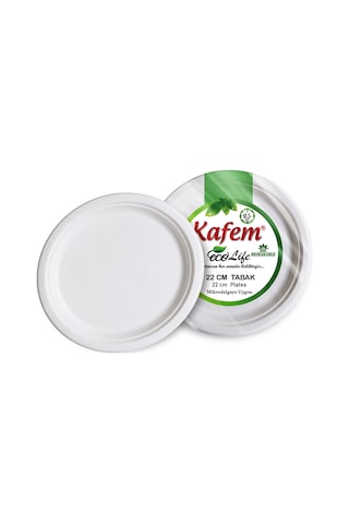 Kafem Ekolojik Karton Tabak 22 CM 25 li x 40 Paket (Koli)