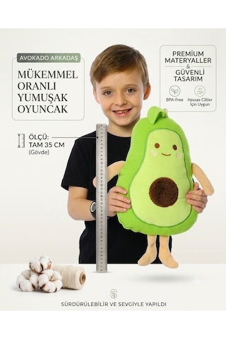 30 Cm Sevimli Avakado Peluş Yastık Avokado Oyuncak Peluş Oyuncak Yeşil