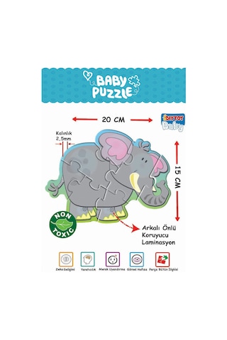 1703 Diytoy Baby Puzzle-Benim İlk Hayvanlar