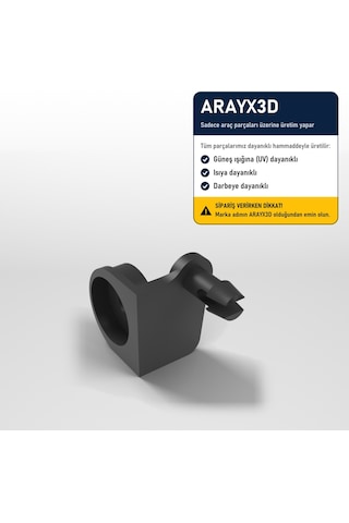 Arayx3d Toyota Corolla 2003-2008 Uyumlu Orta Konsol Kolçak Menteşe Ayağı 2li Set Siyah
