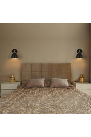 Duvar Aydınlatma, Siyah Ve Altın Modern Yatak Odası Duvar Sconces İç Mekan, Metal Duvar Sconces Siyah