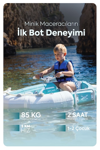 Splash Elektrikli Çocuk Teknesi / Şişme Bot - Genç Kaptanların İlk Gerçek Teknesi