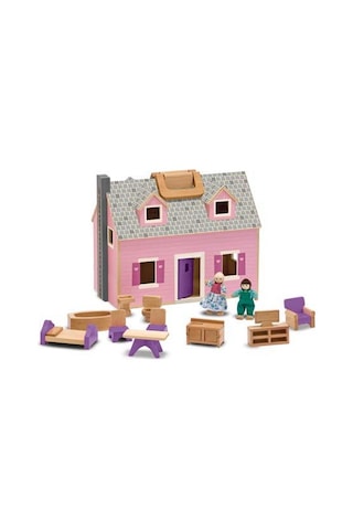 Melissa And Doug Ahşap Taşınabilir Küçük Mobilyalı Ev