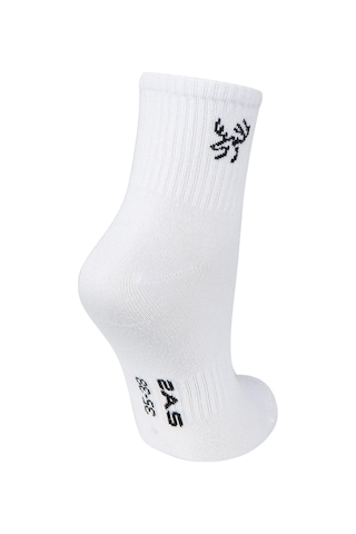 2as Kısa Bambu Spor Çorap Beyaz