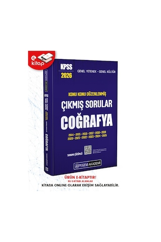 2026 Kpss Genel Yetenek Genel Kültür Konu Konu Düzenlenmiş Tamamı Çözümlü Çıkmış Sorular Coğrafya E-kitap
