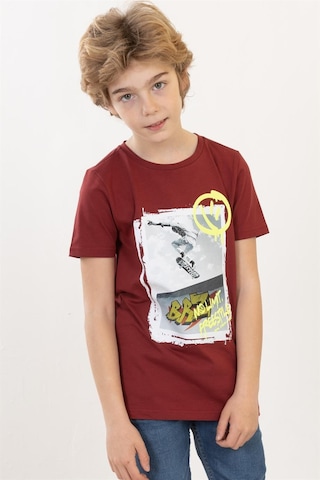 Brz Kıds Brz Kids Erkek Çocuk Baskılı Kısa Kollu T-shirt-bordo Bordo