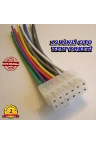 12 Pin Oto Teyp Soketi