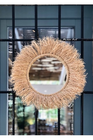 Rafya Ayna & Home Sweet Home Duvar Süsü 2'li Set M067