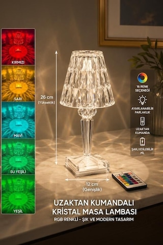 Premium Parti Süsleme Ev Dekorasyonu Balkon Işığı Abajur Kristal Elmas Masa Lambası Lw4