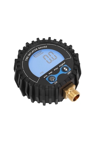 Moveevo Dijital Basınç Ölçer 3-200 Psı, 4 Birim Psı/kpa/bar/kg/cm² , Abs+bronz, Araba/motosiklet/tır Uyumlu, Arka Işık Ekranlı, 1/4 13mm Vida Pil Yok