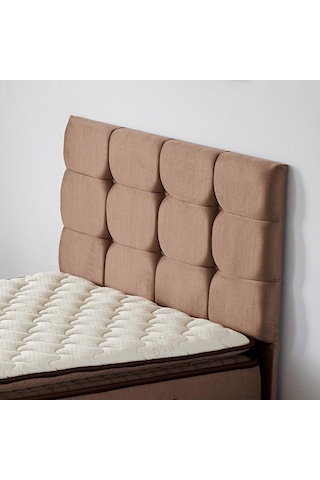 Nironyatak Rama Tek Kişilik Yatak Başlığı - 100 Cm Sütlü Kahve Kumaş Başlık