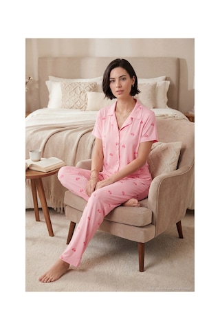 Lela Bayan Pijama Takımı 65750101y Açık Pembe