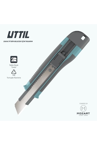 UTTIL Nmuk09 1+1 Yedekli Geliştirilmiş Ergonomi 18mm Maket Bıçağı