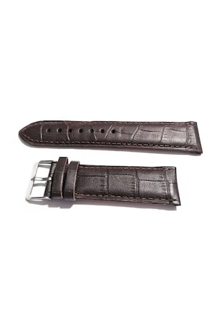 Fado& Her Saate Uyumlu Hakiki Croco Deri Saat Kordonu 22 Mm 296 Kahverengi Kahverengi