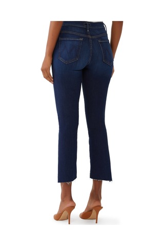 Mother Denim Yüksek Bel Kesik Paça Kot Pantolon Koyu Mavi
